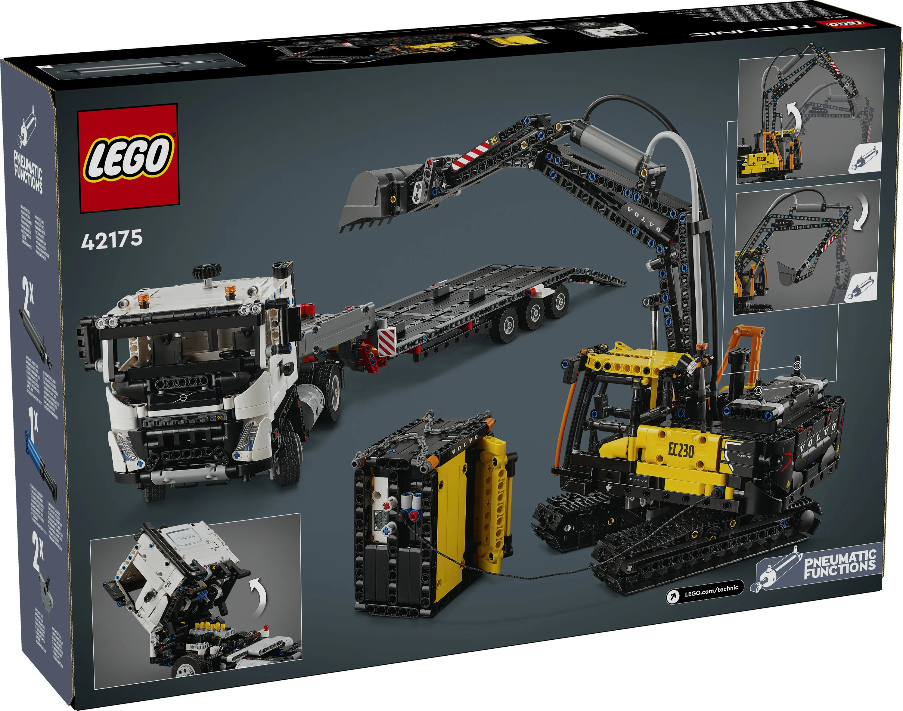 LEGO Technic Volvo FMX Lastbil och EC230 Elektrisk Gr&auml;vmaskin 42175