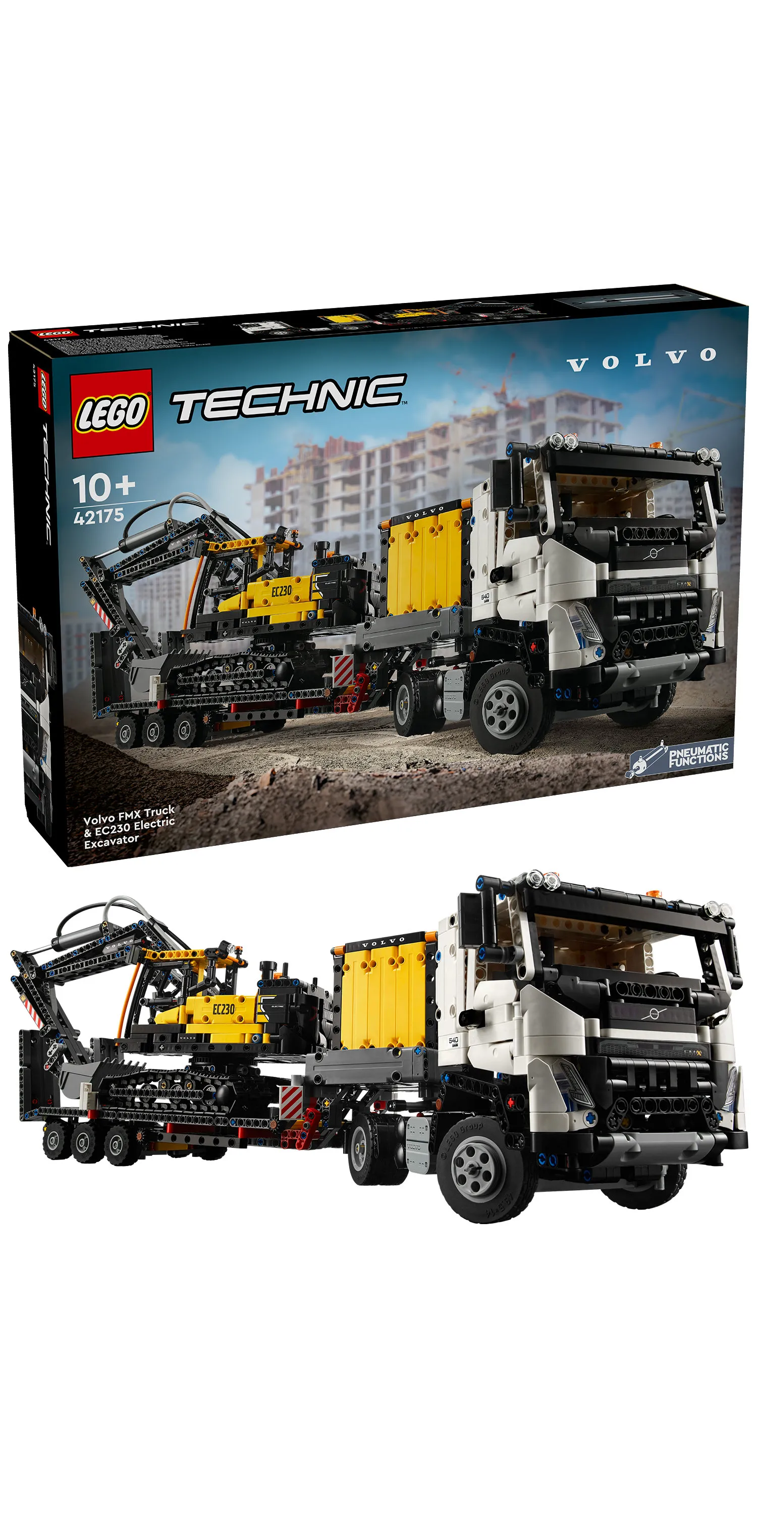 LEGO Technic Volvo FMX Lastbil och EC230 Elektrisk Gr&auml;vmaskin 42175