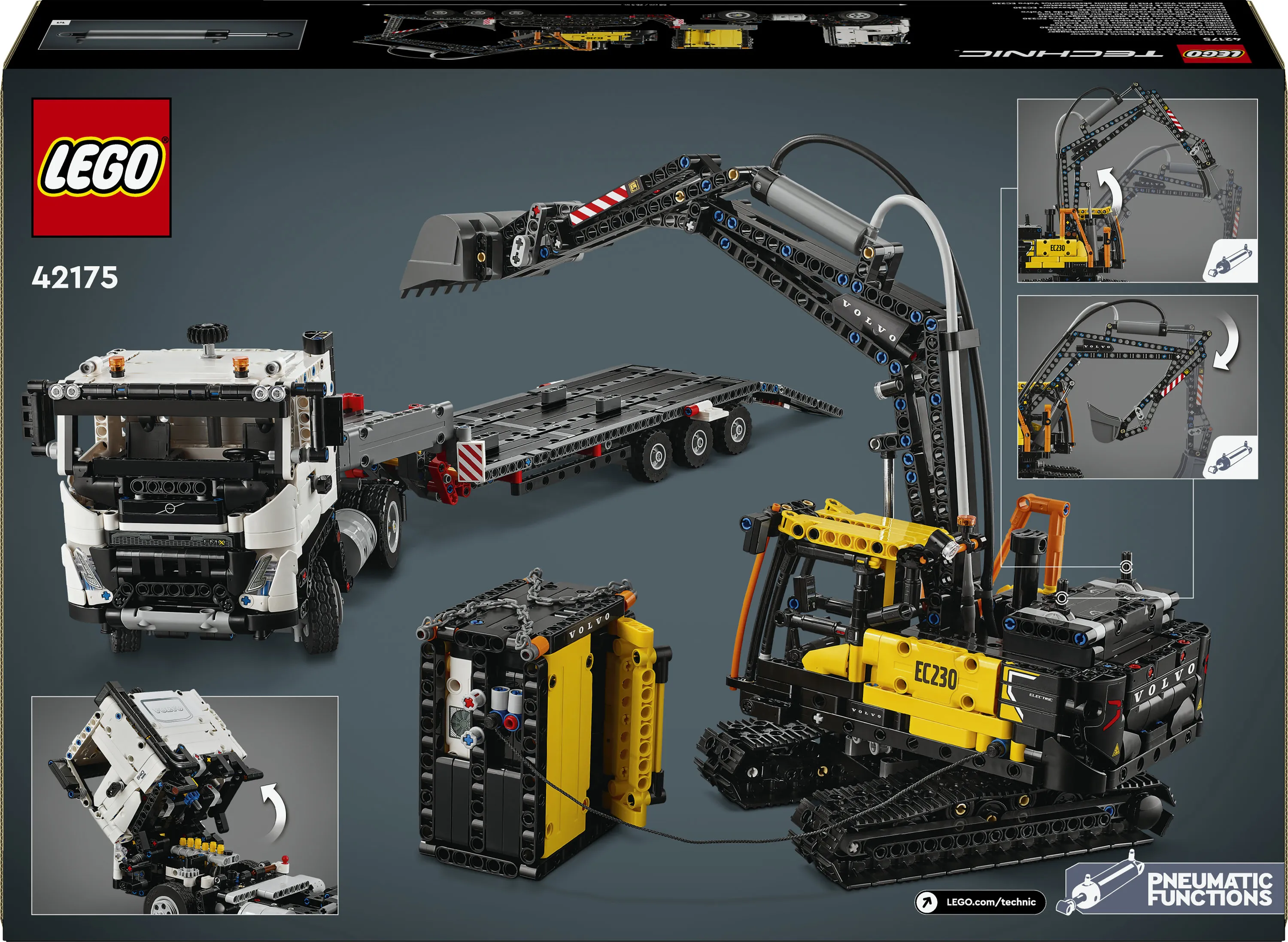 LEGO Technic Volvo FMX Lastbil och EC230 Elektrisk Gr&auml;vmaskin 42175