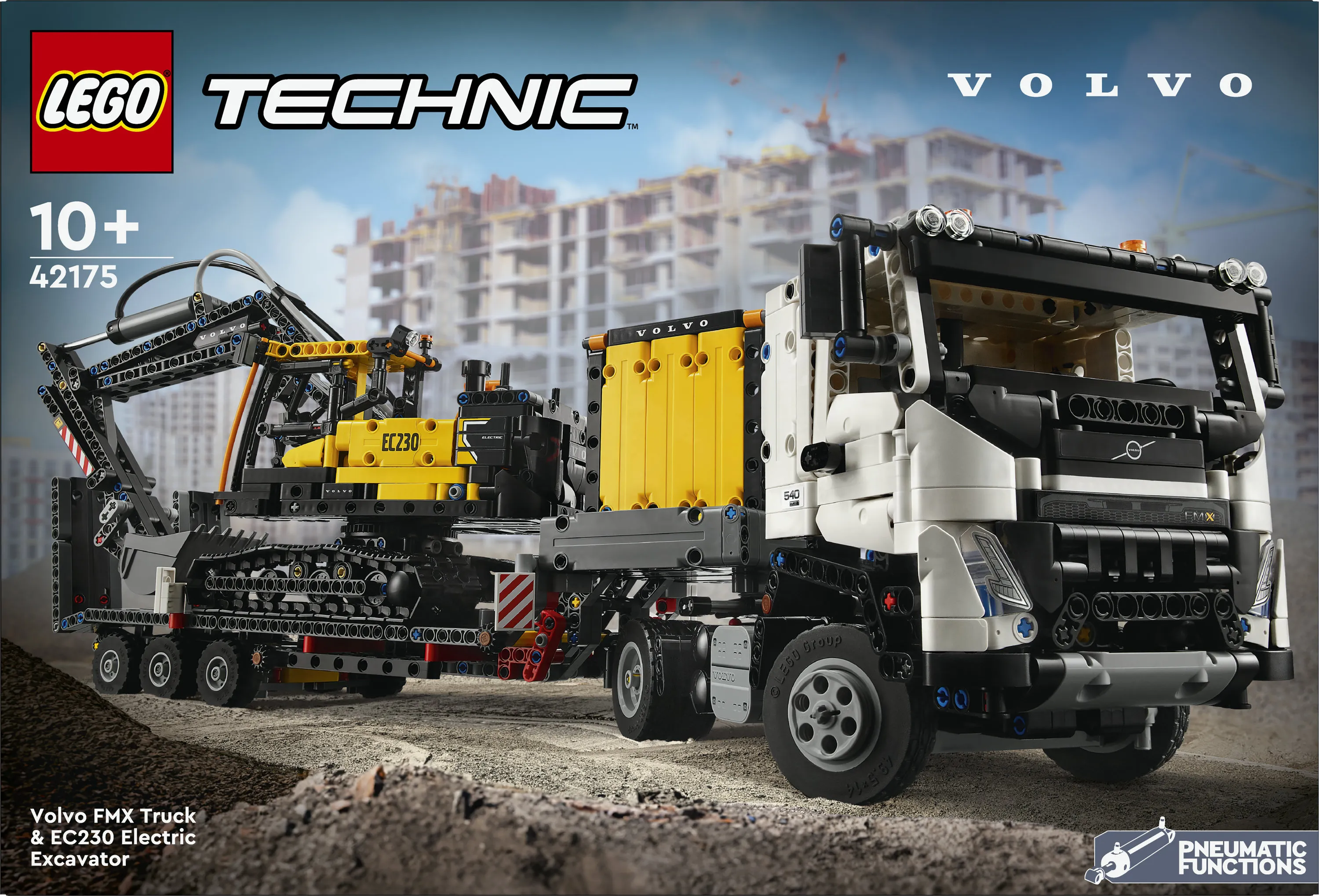 LEGO Technic Volvo FMX Lastbil och EC230 Elektrisk Gr&auml;vmaskin 42175
