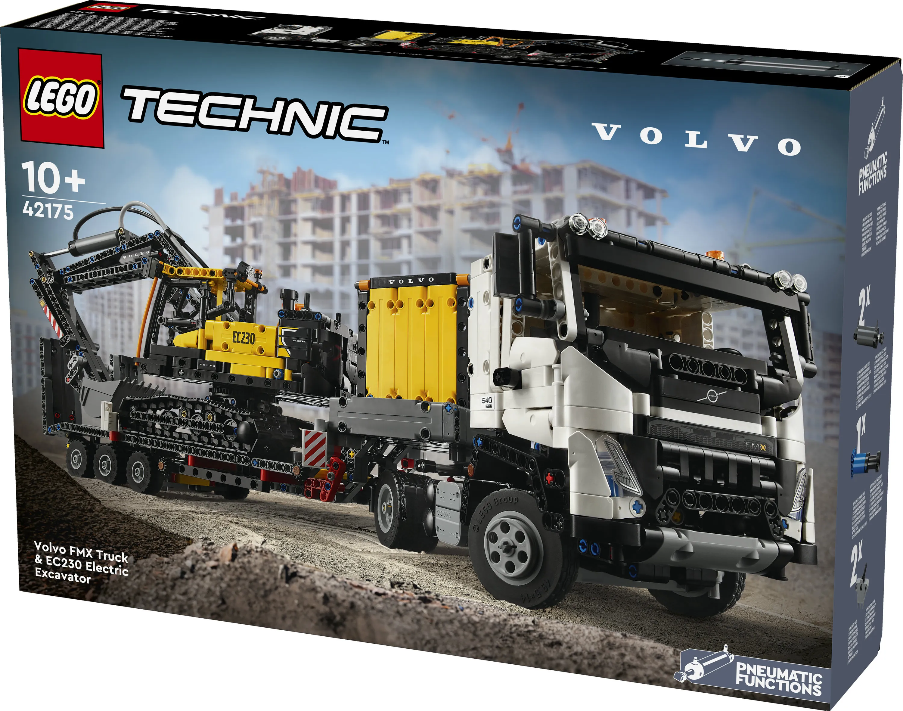 LEGO Technic Volvo FMX Lastbil och EC230 Elektrisk Gr&auml;vmaskin 42175