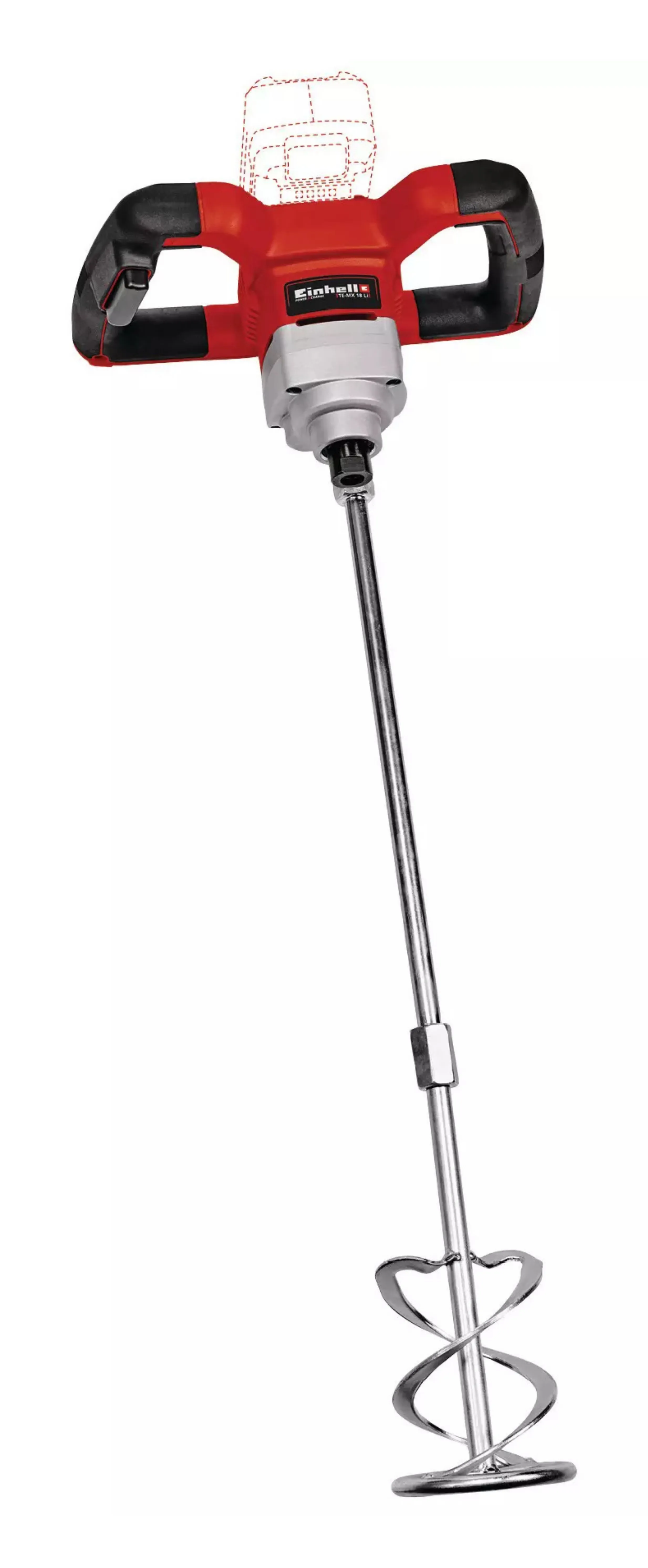 Einhell Cordless paint mortar stirrer TE-MX 18 Li - Solo, 18V, stirrer (red/black, without battery and charger)
