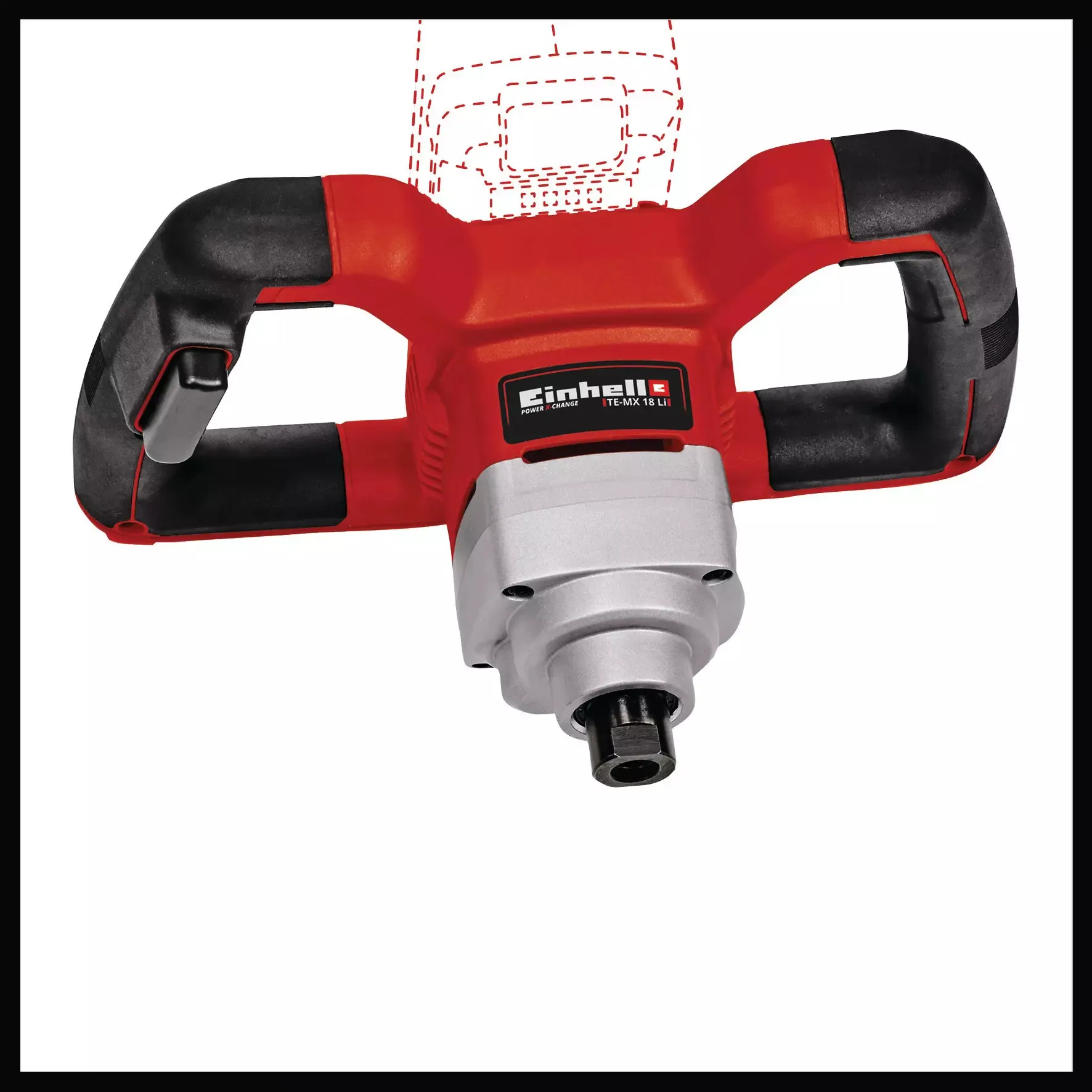 Einhell Cordless paint mortar stirrer TE-MX 18 Li - Solo, 18V, stirrer (red/black, without battery and charger)