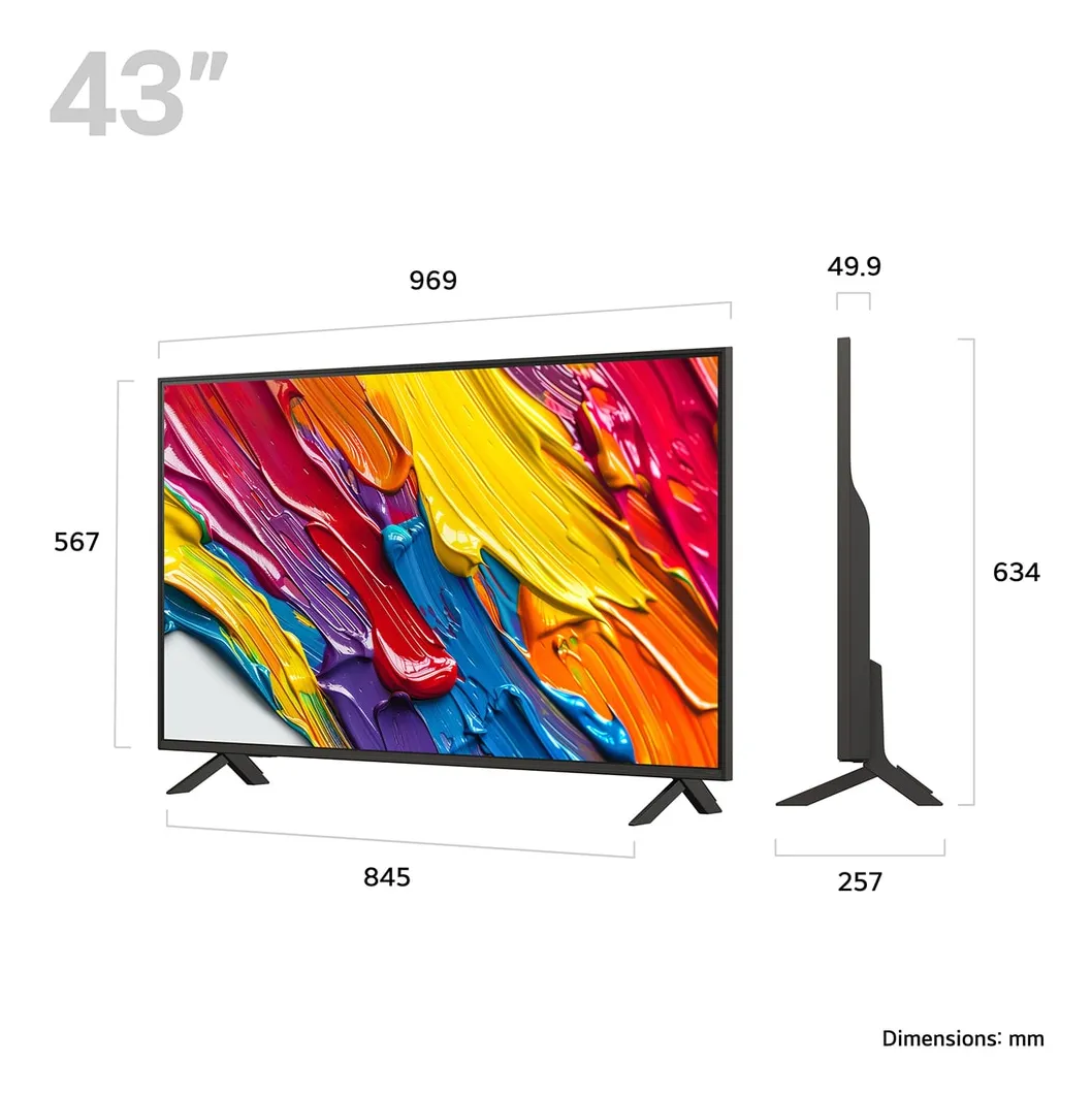LG QNED84A6C 43" 4K webOS TV, 60 Hz, HDR10, HLG