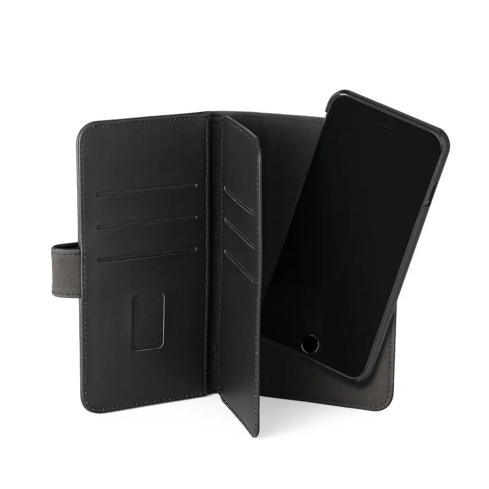GEAR Wallet 7 Cards, iPhone 11 - 2-in-1 lompakkokotelo, Musta