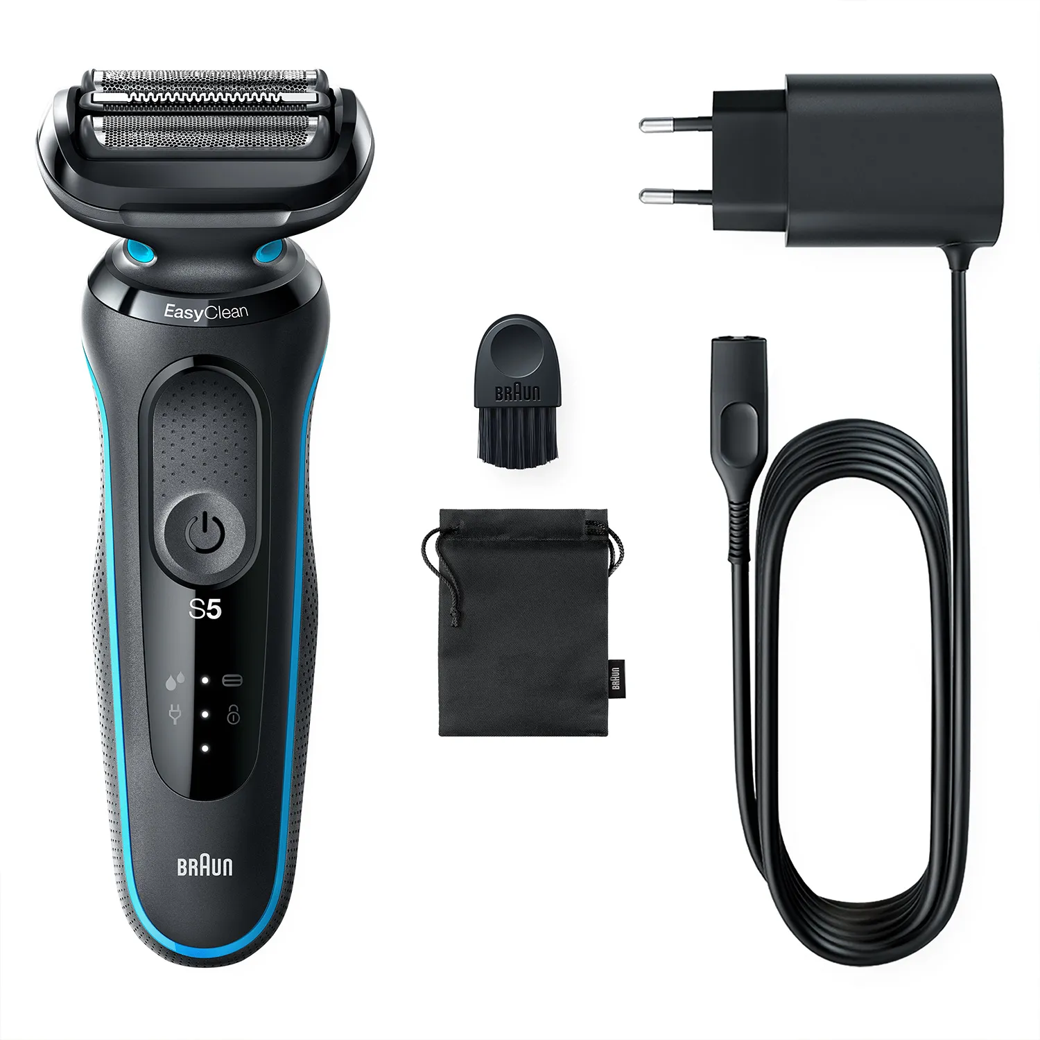Braun Series 5 51-M1000s - elektrisk rakapparat, svart, bl&aring;