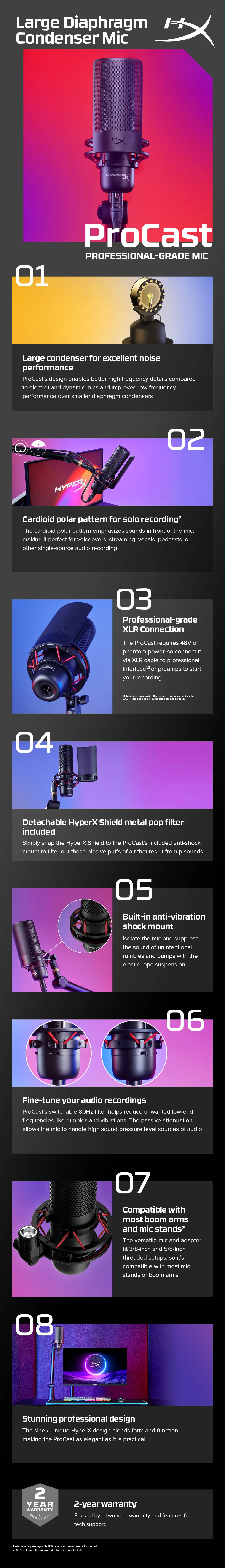 HyperX ProCast  Large Diaphragm Condenser Mic