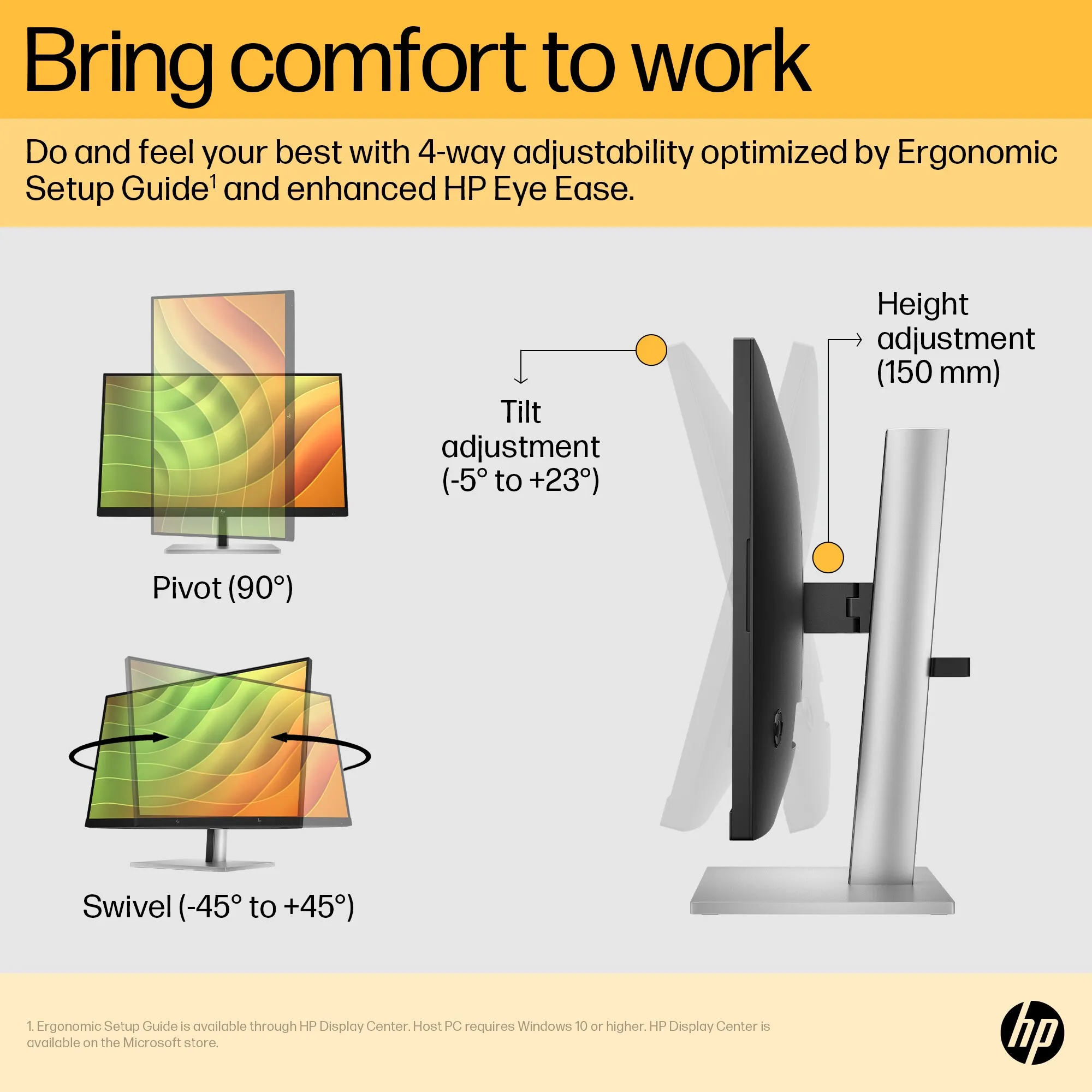 HP 24" E24u G5 Full HD, USB-C, IPS - sk&auml;rm