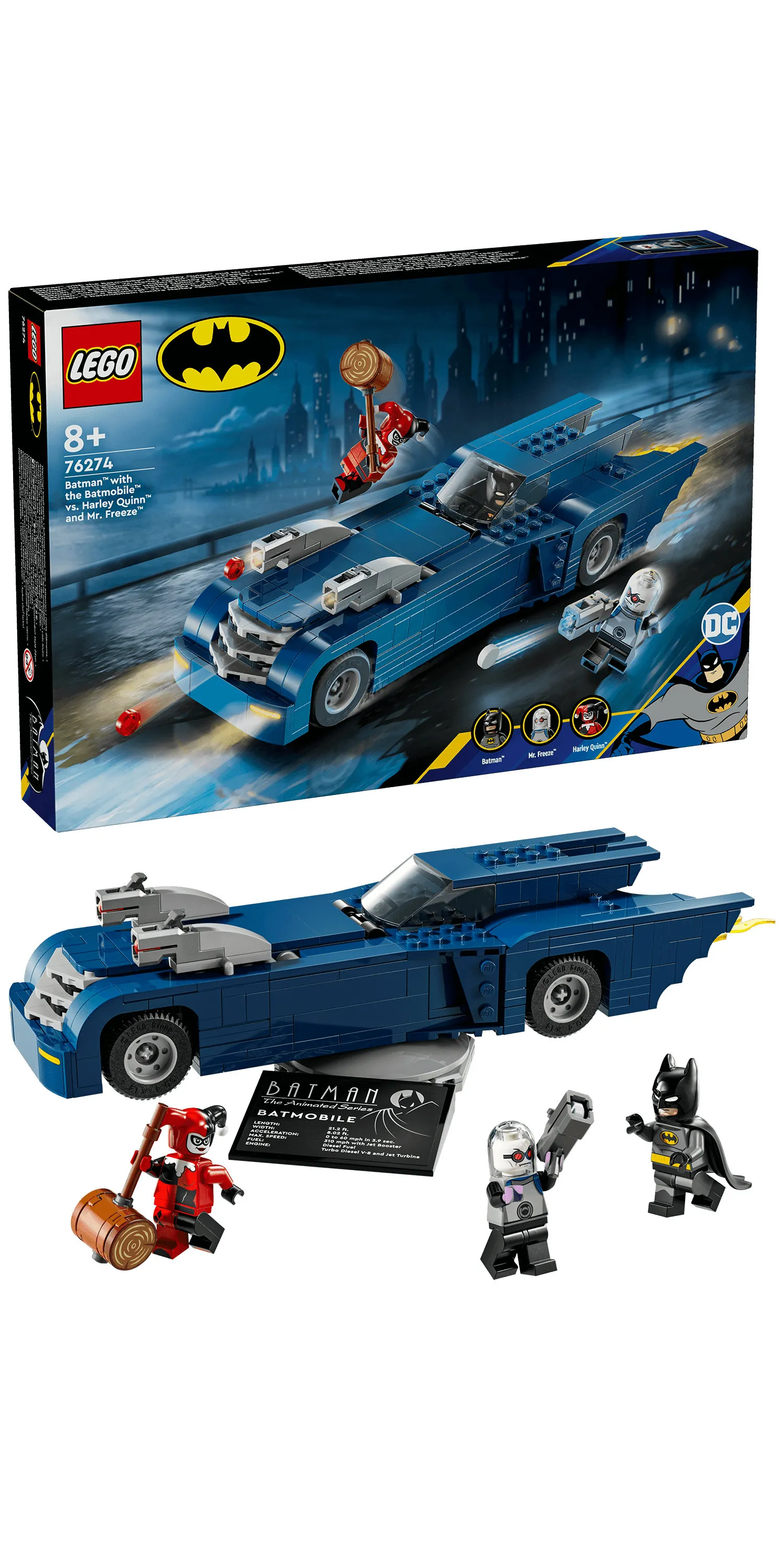 LEGO DC Comics Batman och Batmobile mot Harley Quinn och Mr. Freeze 76274