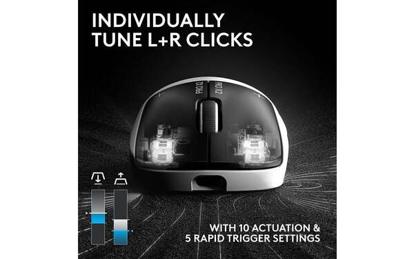 Logitech G PRO X2 SUPERSTRIKE Wireless Gaming Mouse, Black