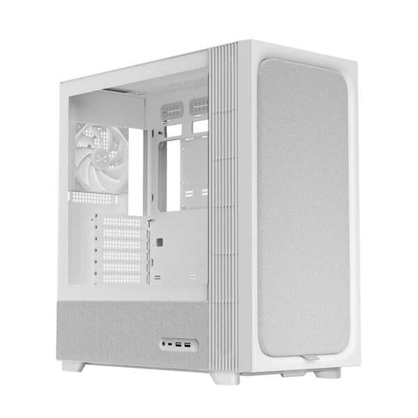 TRYX FLOVA F50 midi-tower chassi med f&ouml;nster, vit