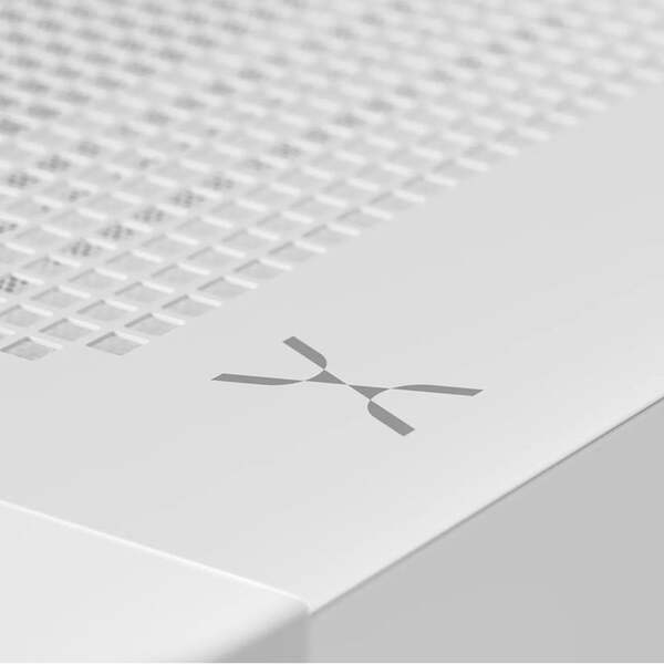 TRYX FLOVA F50 midi-tower chassi med f&ouml;nster, vit