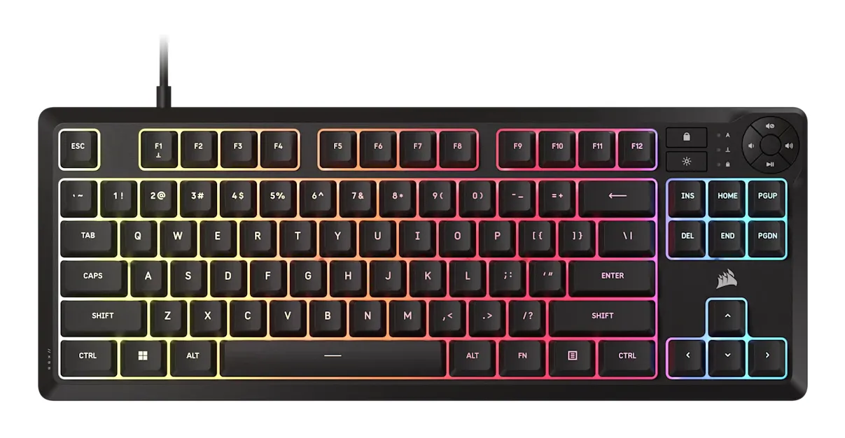CORSAIR K55 CORE TKL Gaming Keyboard, Black