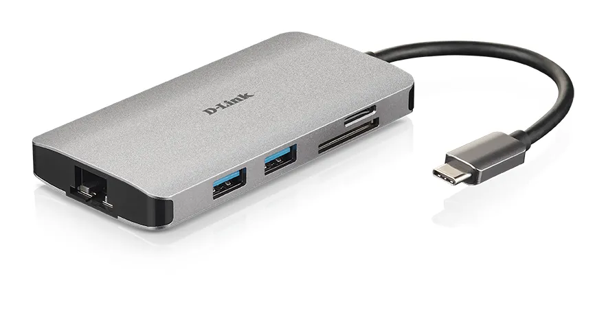 8-in-1 USB-C Hub with HDMI/Ethernet/Card Reader/Power Delivery