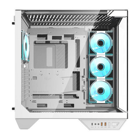 DARKFLASH DY470 Full-Tower Case with window and RGB lighting, White