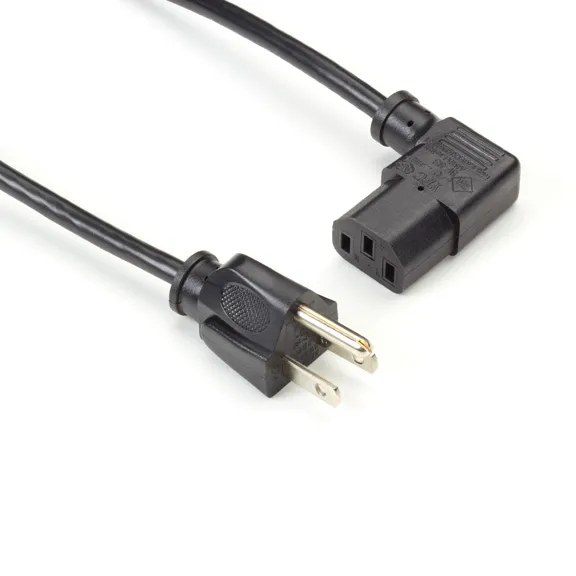 BLACK BOX  POWER CORD - NEMA 5-15P TO IEC-60320-C13 (RIGHT-ANGLE), 6-FT. (1.8-M)