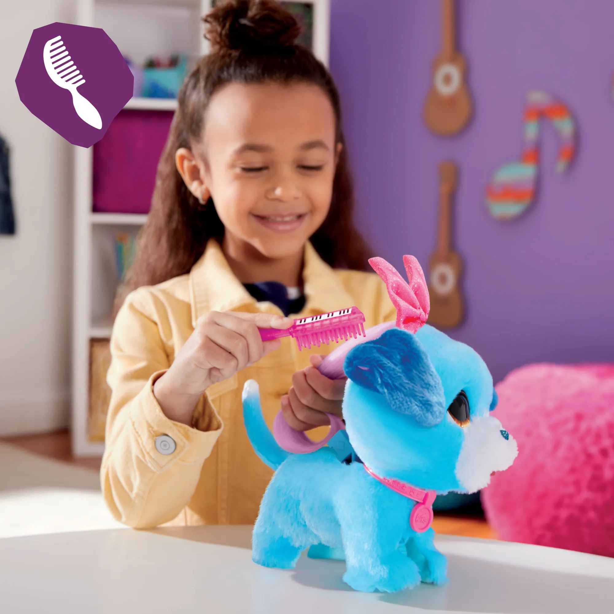 Hasbro FurReal Rockalots, cuddly toy (blue/white)