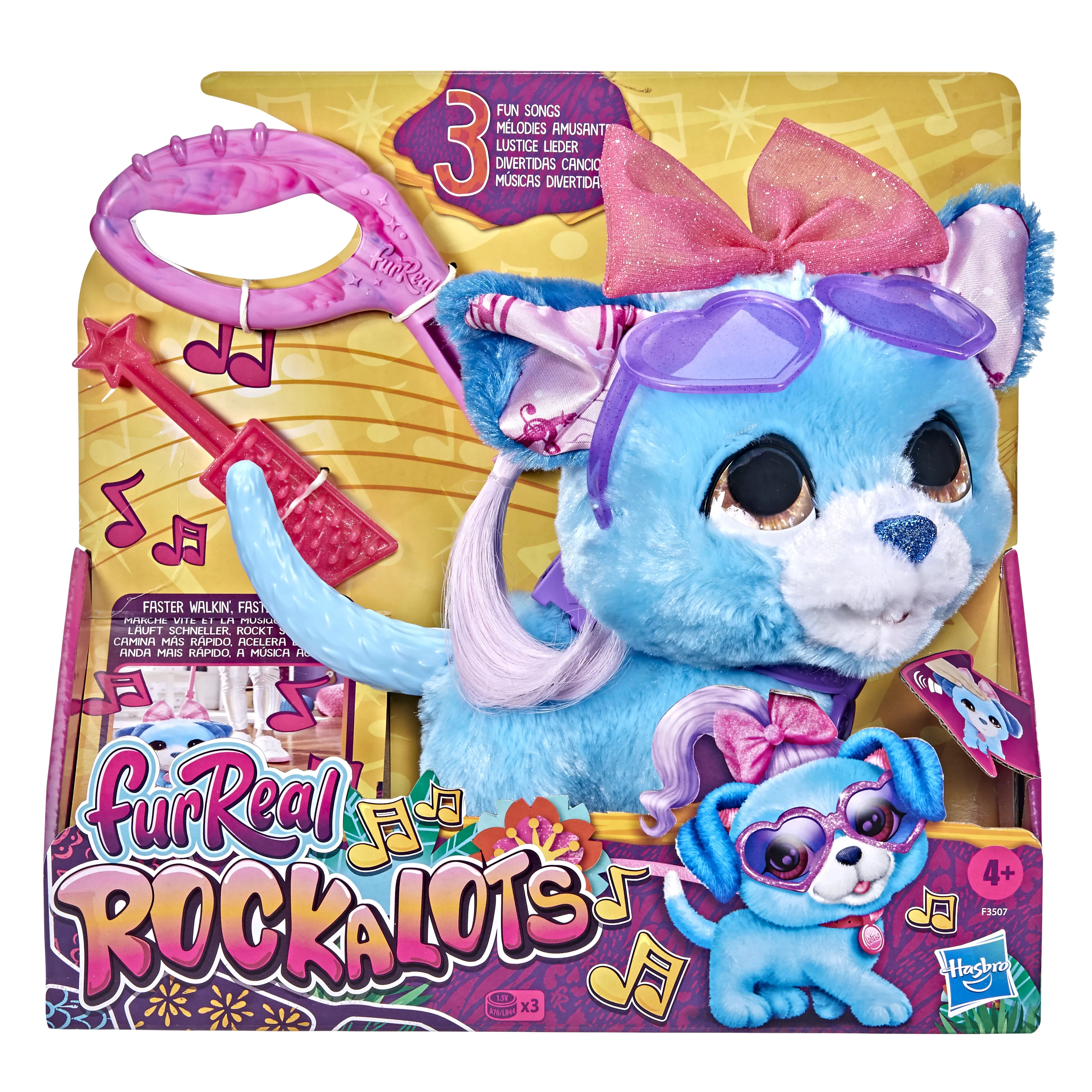 Hasbro FurReal Rockalots, cuddly toy (blue/white)