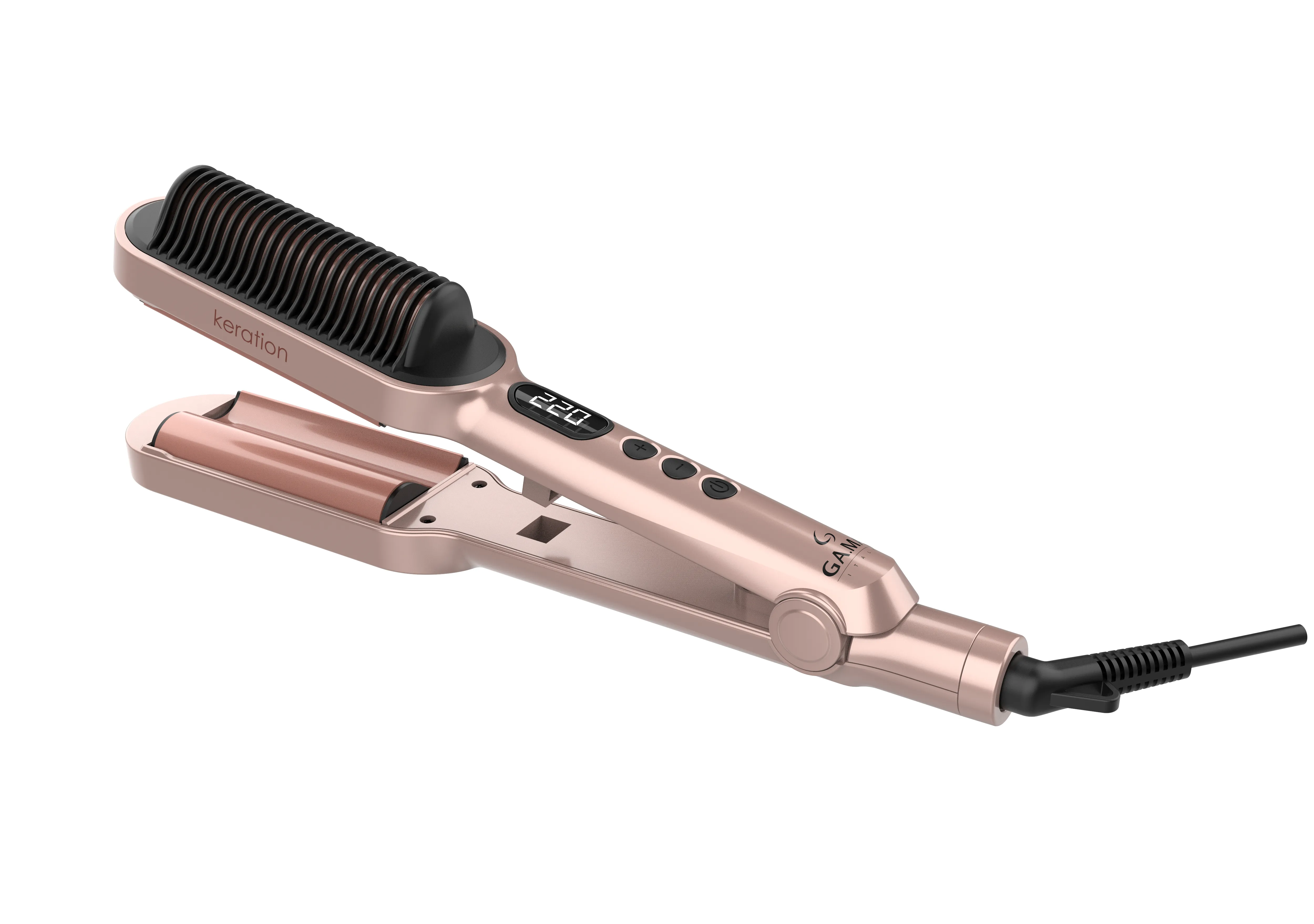 Keration Waver & Brush Styler GI1901 - krustång, Guld