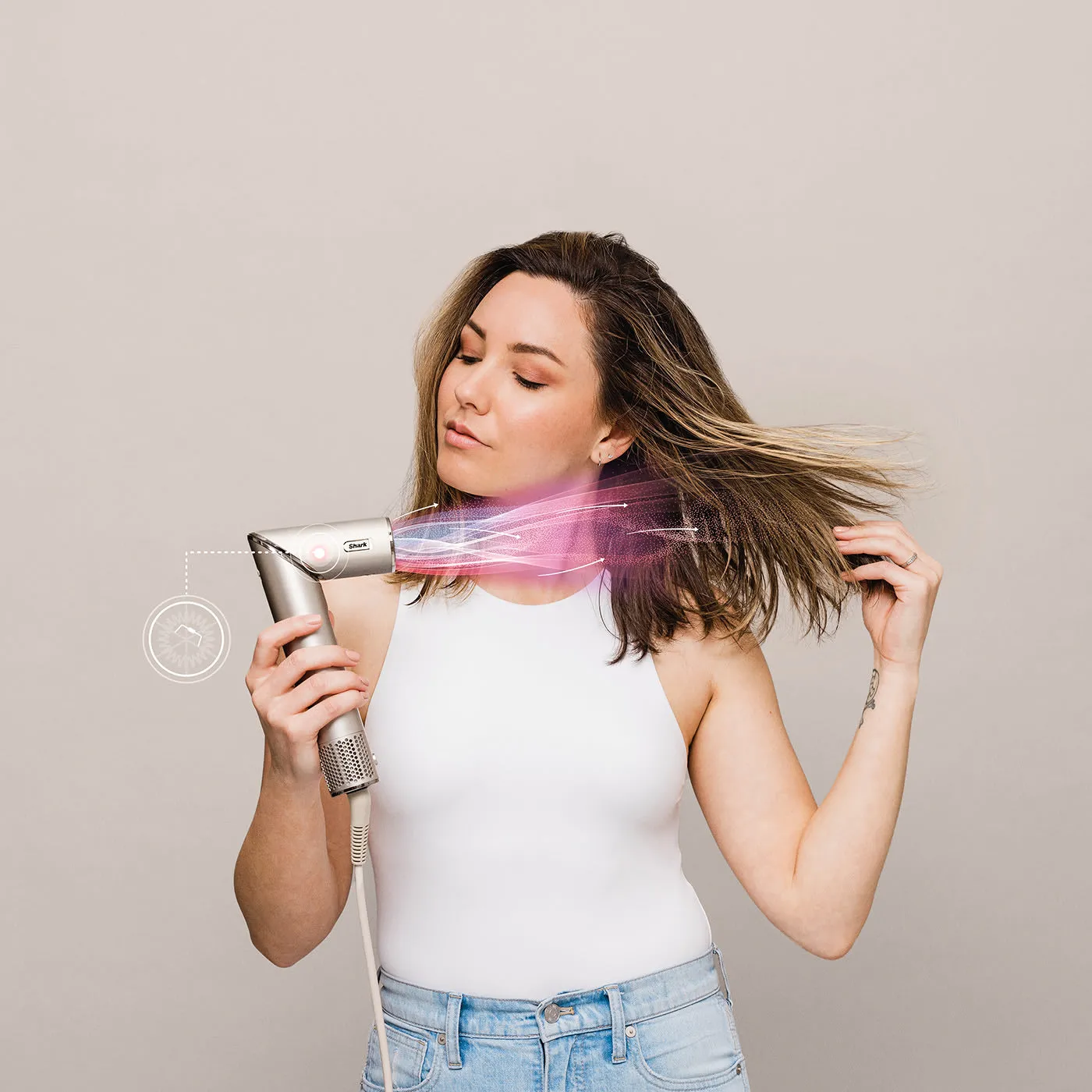 Shark FlexStyle 5-in-1 HD446SLEU - multistyler, beige