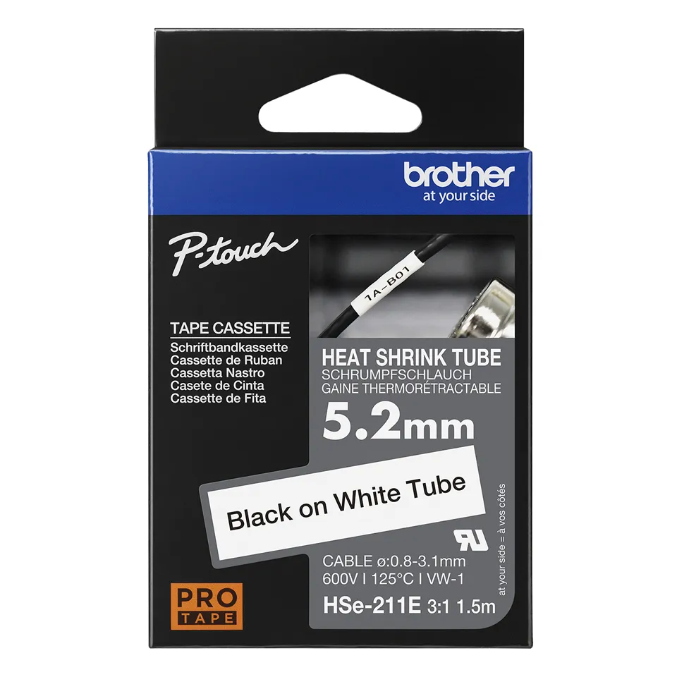 BROTHER B-ON-W HEAT SHRINK TUBE 5.2MM