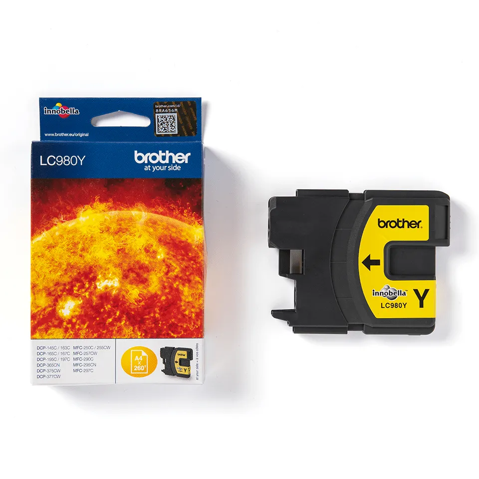 Brother LC980Y ink cartridge, 5.5 ml, Yellow