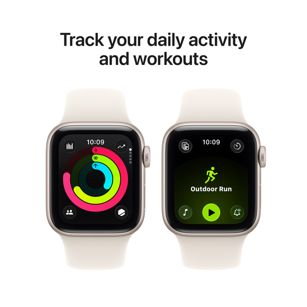 Apple Watch SE 3 (GPS) 40 mm t&auml;htivalkea alumiinikuori ja urheiluranneke, S/M