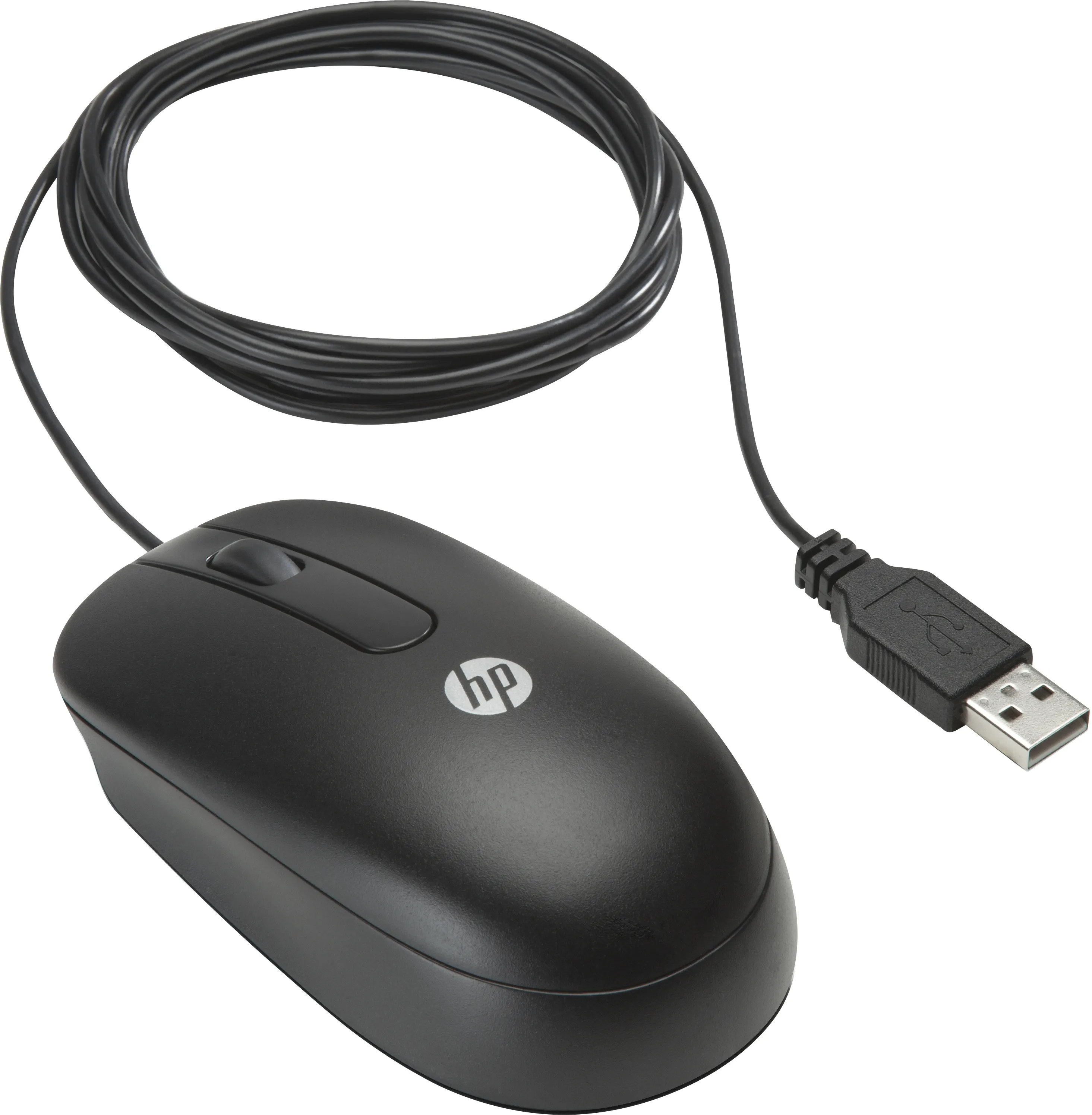 HP USB Optical Scroll Mouse - mouse, Black