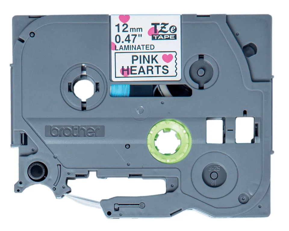 BROTHER tape black/heart pattern 12mm/4m