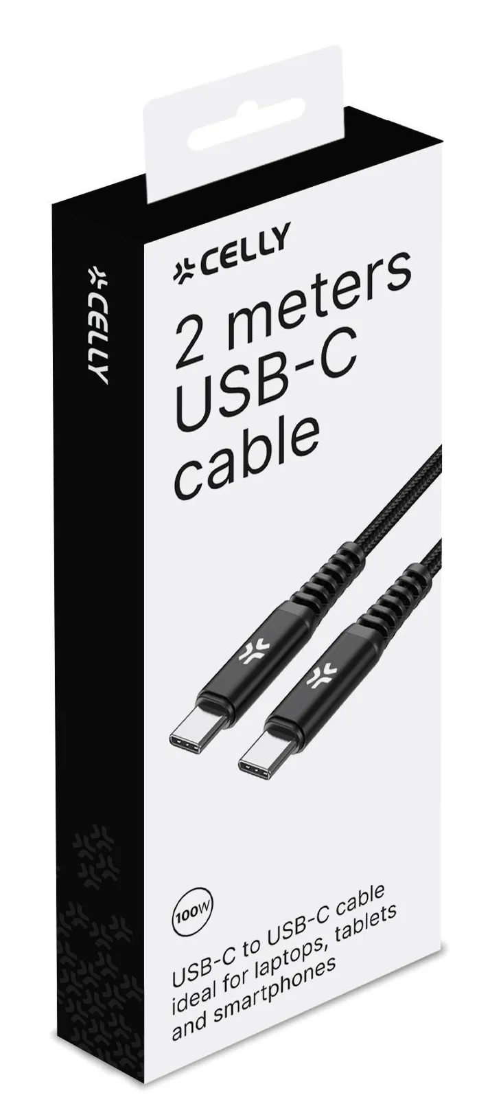 Celly USB-C cable, 100W, 2 m, Black