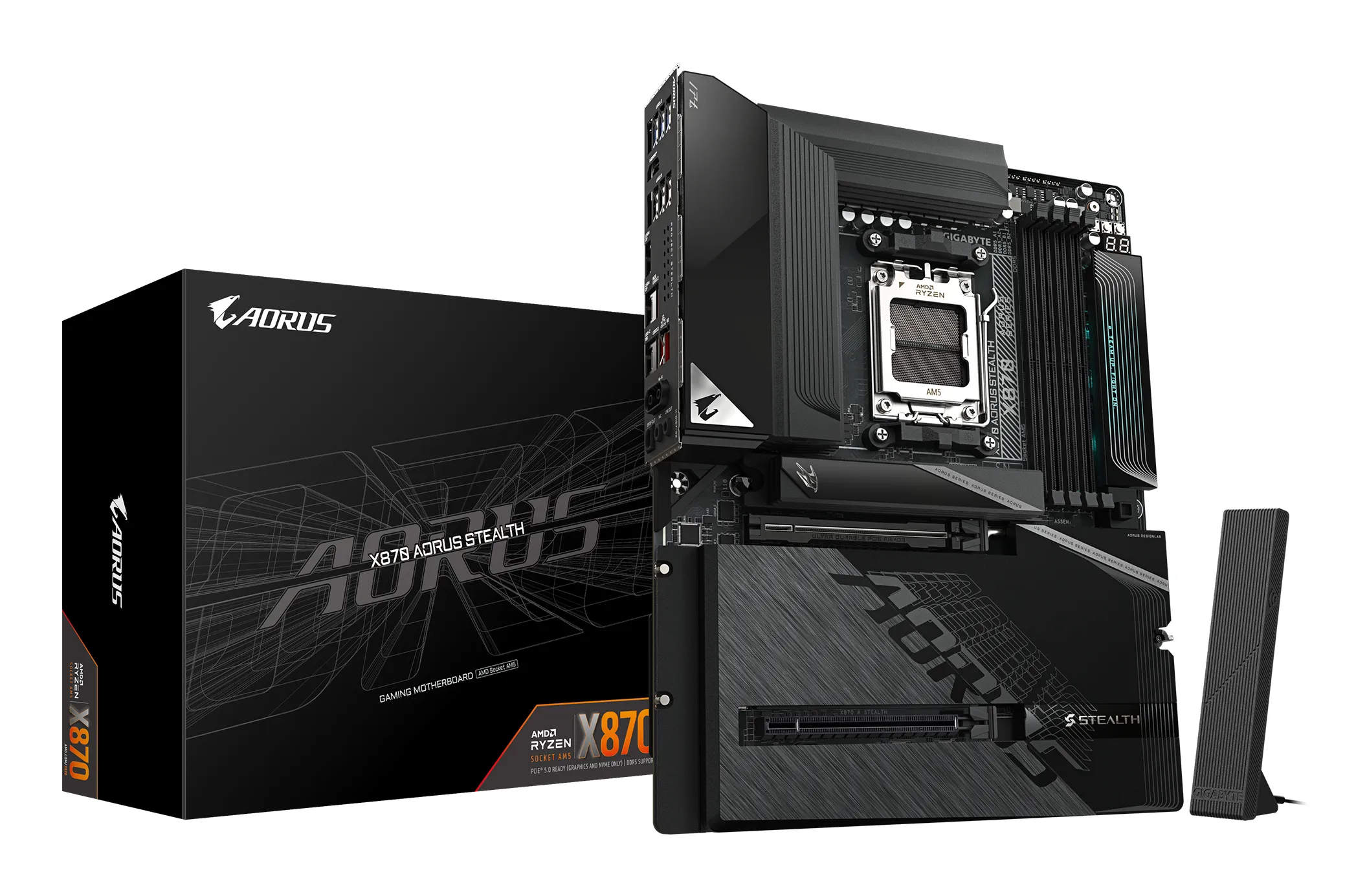 Gigabyte X870 AORUS STEALTH ICE Wi-Fi 7 AM5 ATX moderkort