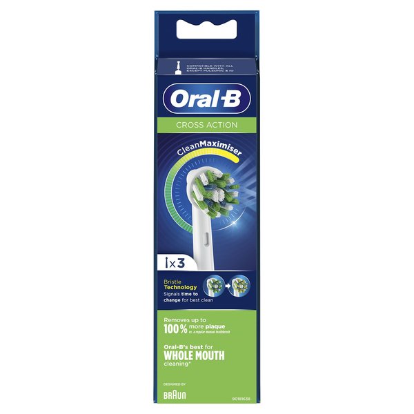 Oral-B CrossAction - brush head, 3pcs