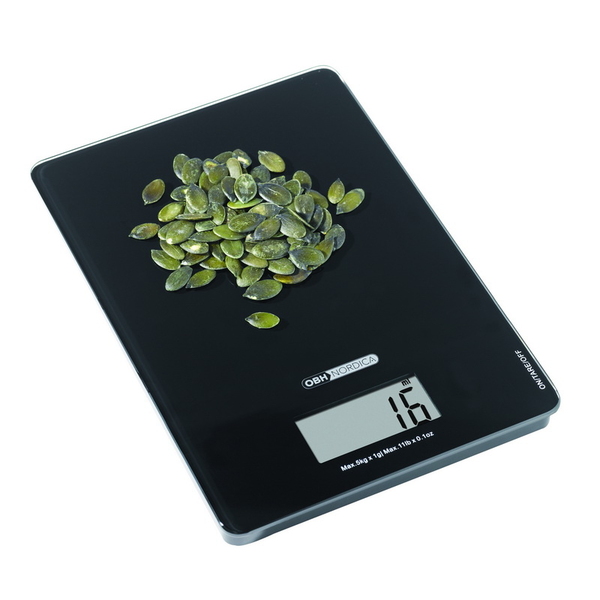 OBH Nordica Piano Black 9807 - kitchen scale