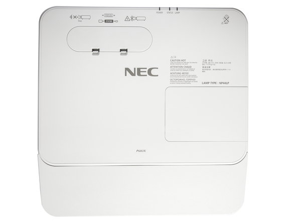 NEC P603X - LCD, 6000 ANSI, 34dB (eco), 4,7kg, 1,3-2,2:1, 2xHDMI, 1xVGA, LAN, H+V Lensshift