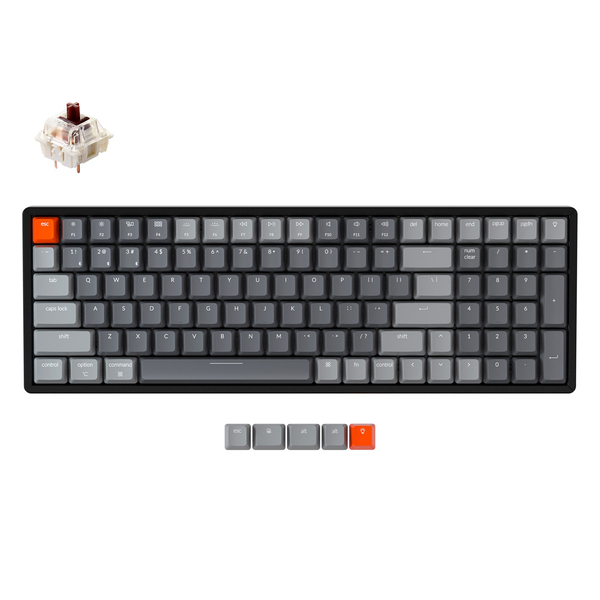 Keychron K4 v2, RGB, Aluminium, Hot-swap, Gateron Brown -langaton pelin&auml;pp&auml;imist&ouml;