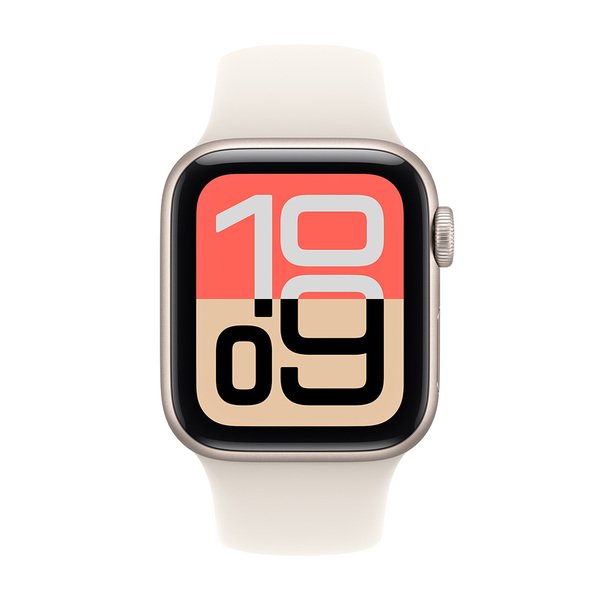 Apple Watch SE 3 (GPS) 40mm Starlight Aluminium Case with Sport Band, S/M