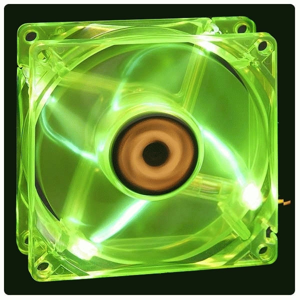 80x80x25mm, 4 x Green LED
