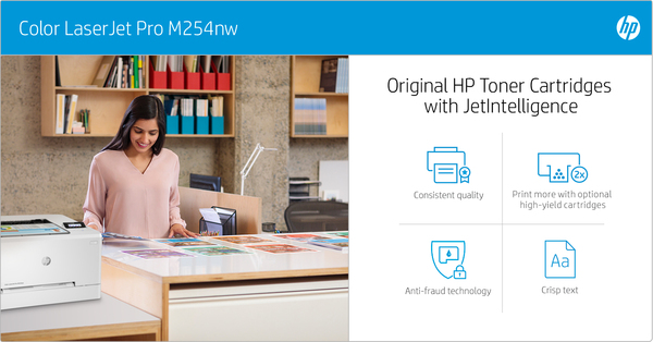 HP LaserJet Pro M254nw LAN/Wi-Fi, A4 - colour laser printer