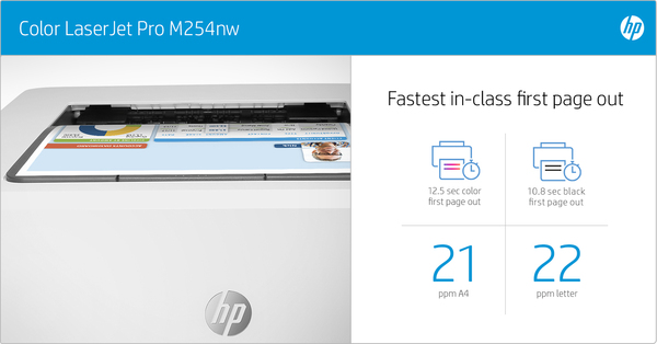 HP LaserJet Pro M254nw LAN/Wi-Fi, A4 - colour laser printer