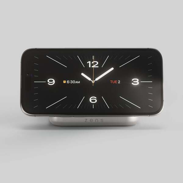 ZENS Magnetic Nightstand Charger Qi2 15W Fast Charge White