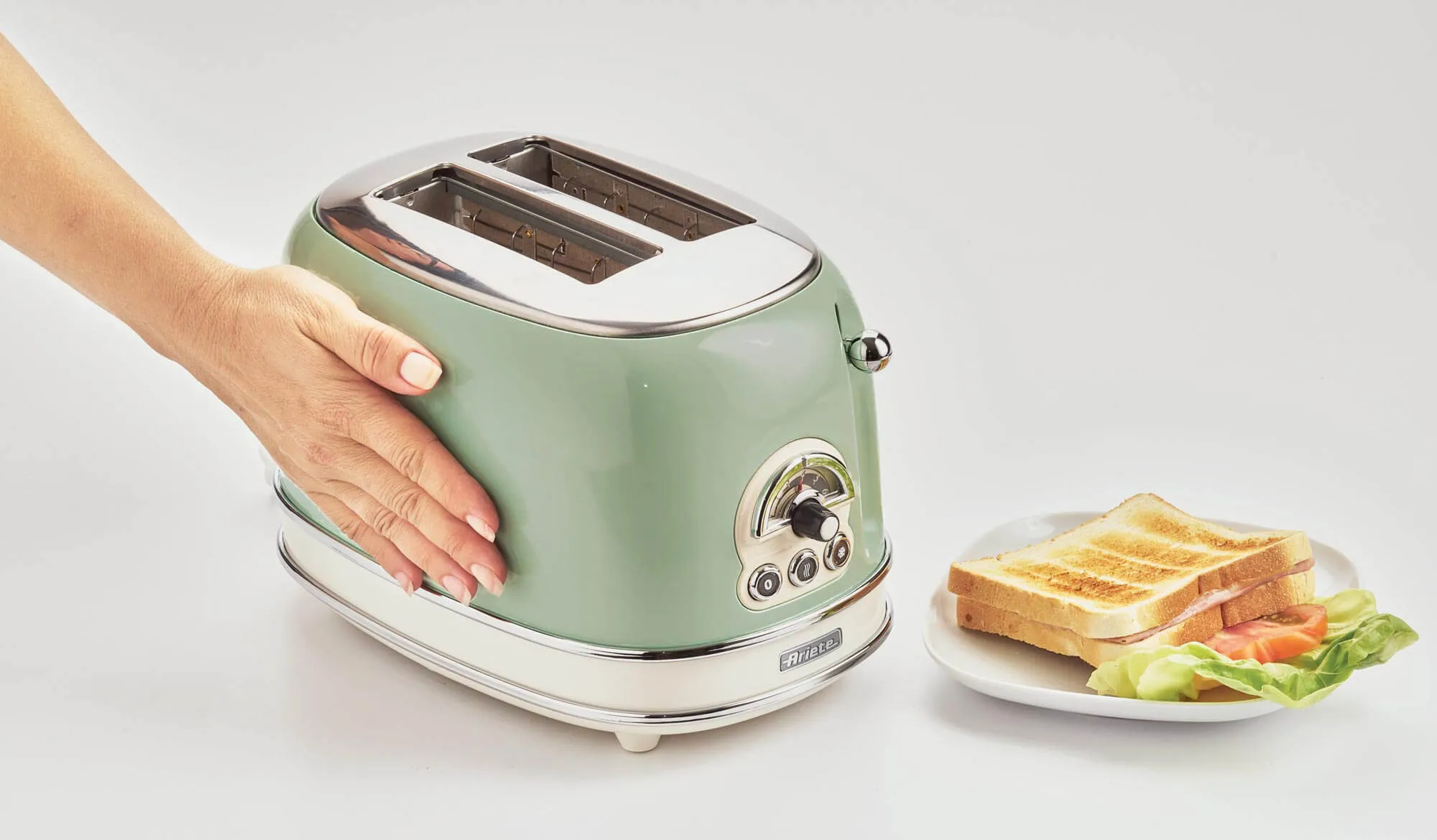 Ariete Vintage toaster, 2 slices, Green