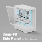 AeroCool P500B Digi Midi-Tower Case with window and RGB lighting, White