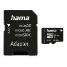 Hama 64 GB MicroSDXC UHS-I Class 10 V10 kort + SD-adapter, svart