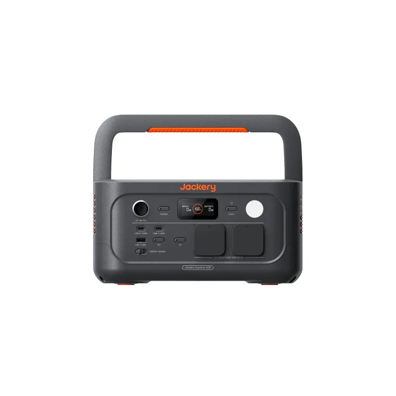 Jackery Explorer 500 v2 EU Portabel kraftstation, 512 Wh, 500 W, LiFePO4, Svart/Orange