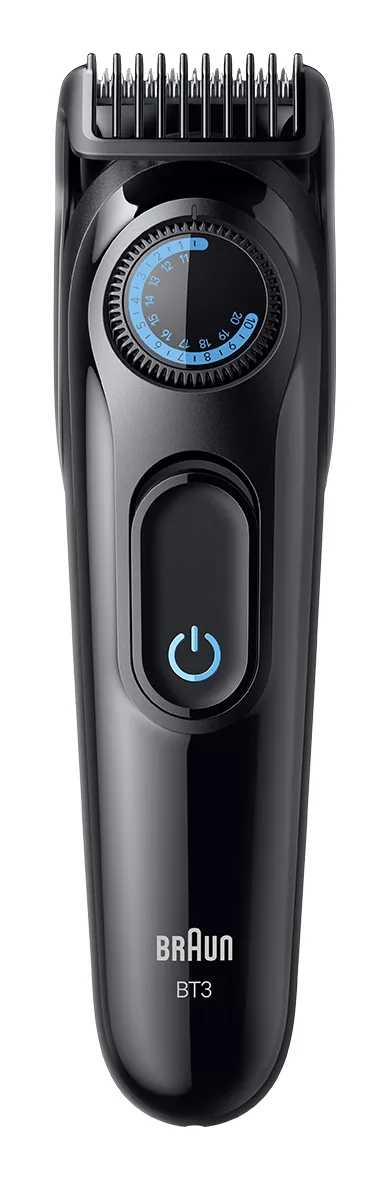 Braun Series 3 BT 3500 märkä- ja kuiva-ajoon -partatrimmeri, musta ja sininen