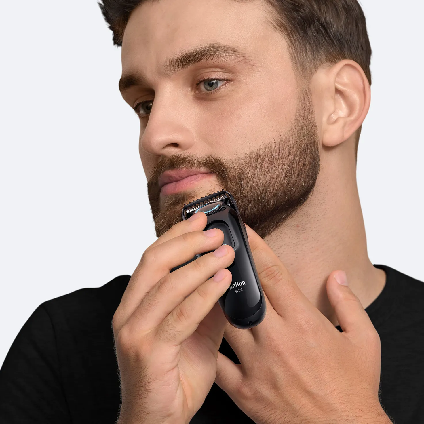 Braun Series 3 BT 3500 Wet &amp; Dry Beard Trimmer, Black &amp; Blue