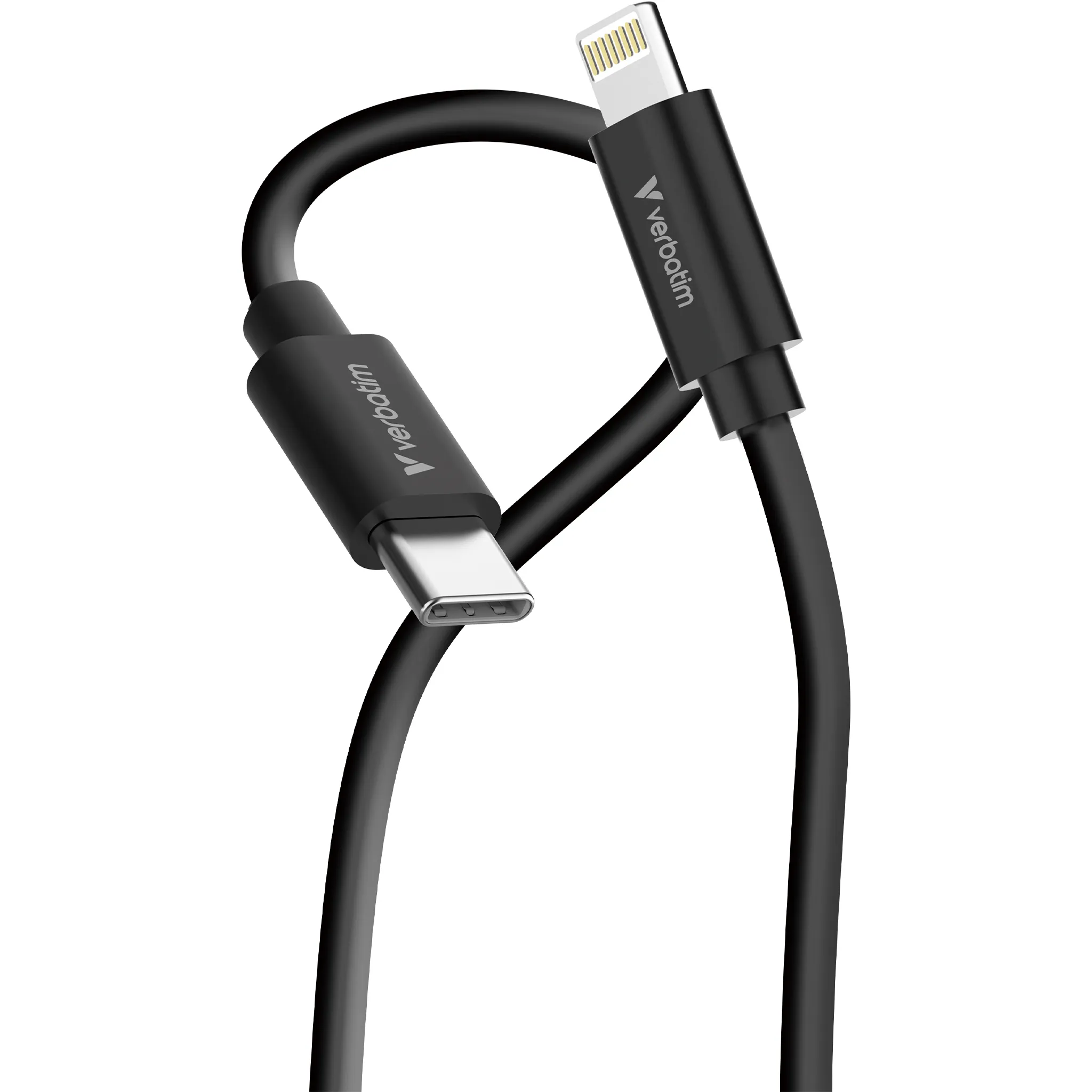 Verbatim Essentials USB-C to Lightning cable, 1 m, Black and White, 2 pcs