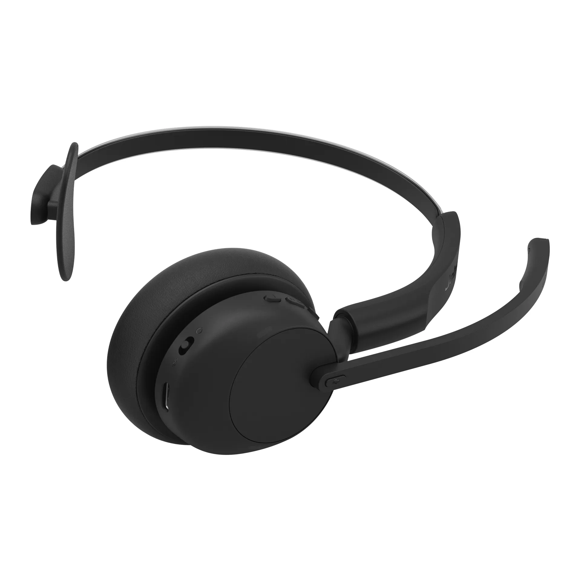 Jabra Evolve3 45 UC Link 390a -langaton monokuuloke + latausteline ja USB-A-sovitin, musta
