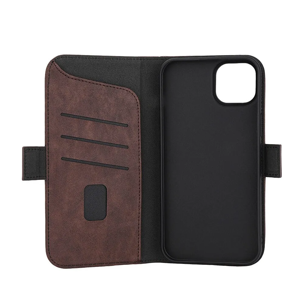 GEAR Wallet MagSeries, iPhone 15 Plus - pl&aring;nboksfodral, Brun