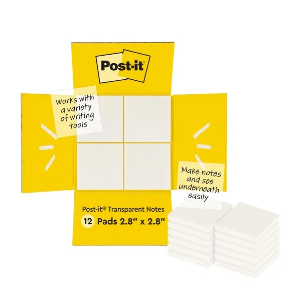 Post-it Notes tranparent 73x73 (12)